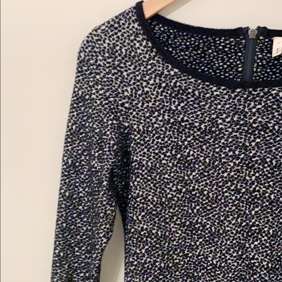 Anthropologie “Moth” Black & White Knit Sweater With Fur Trim Size Small - Picture 3 of 6